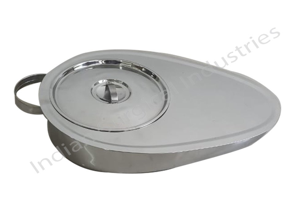 Bed Pan Stainless Steel Male With Cover
