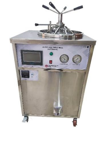 Autoclave Fully Automatic with Pre & Post vacuum, LCD touch screen , PLC, HMI, Automatic Exhaust & Printer. thumbnail 5